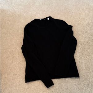 Black Long Sleeve Sweater Cashmere